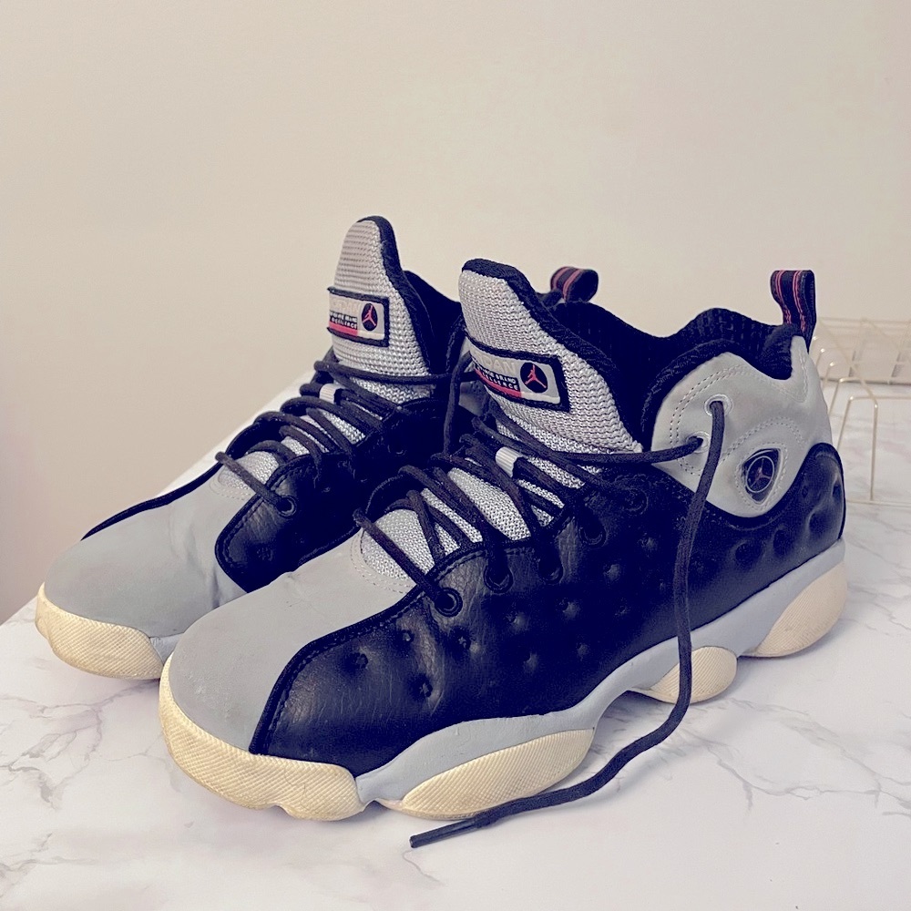 Nike Air Jordan Jumpman Team II 820276 007 Black Pink Gray Basketball Shoes 7Y